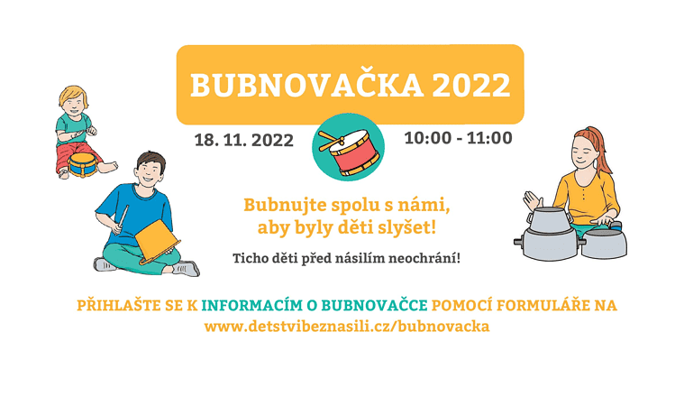 Ticho před násilím neochrání! Bubnujte s námi! Bubnujte pro děti!